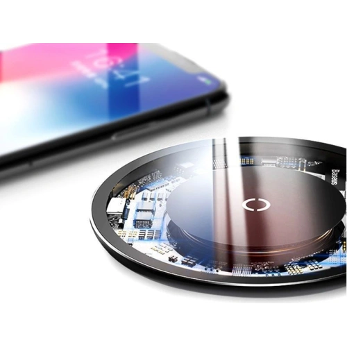 Ładowarka indukcyjna Baseus Simple Qi 10W przezroczysta - Home Screen