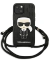 Hurtownia GSM - Etui Karl Lagerfeld KLHCP13SCMNIPK Apple iPhone 13 mini hardcase czarny/black Leather Monogram Patch and Cord Iconik - KLD964BLK - {ean13} - Hurt