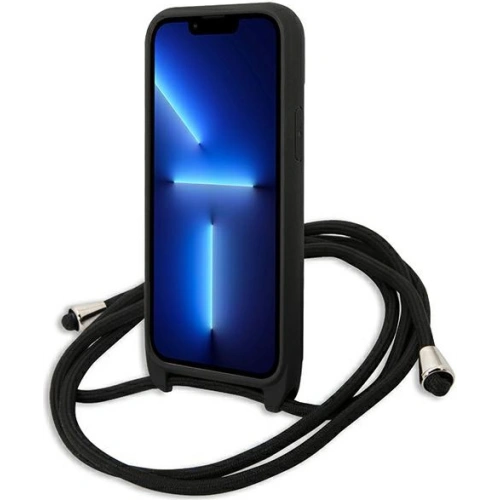 Etui Karl Lagerfeld KLHCP13SCMNIPK Apple iPhone 13 mini hardcase czarny/black Leather Monogram Patch and Cord Iconik