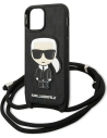 Hurtownia GSM - Etui Karl Lagerfeld KLHCP13SCMNIPK Apple iPhone 13 mini hardcase czarny/black Leather Monogram Patch and Cord Iconik - KLD964BLK - {ean13} - Hurt