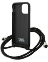 Hurtownia GSM - Etui Karl Lagerfeld KLHCP13SCMNIPK Apple iPhone 13 mini hardcase czarny/black Leather Monogram Patch and Cord Iconik - KLD964BLK - {ean13} - Hurt
