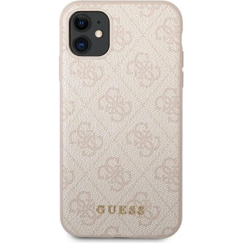 Etui Guess GUHCN61G4GFPI Apple iPhone 11 różowy/pink hard case 4G Metal Gold Logo