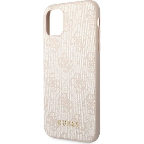 Etui Guess GUHCN61G4GFPI Apple iPhone 11 różowy/pink hard case 4G Metal Gold Logo