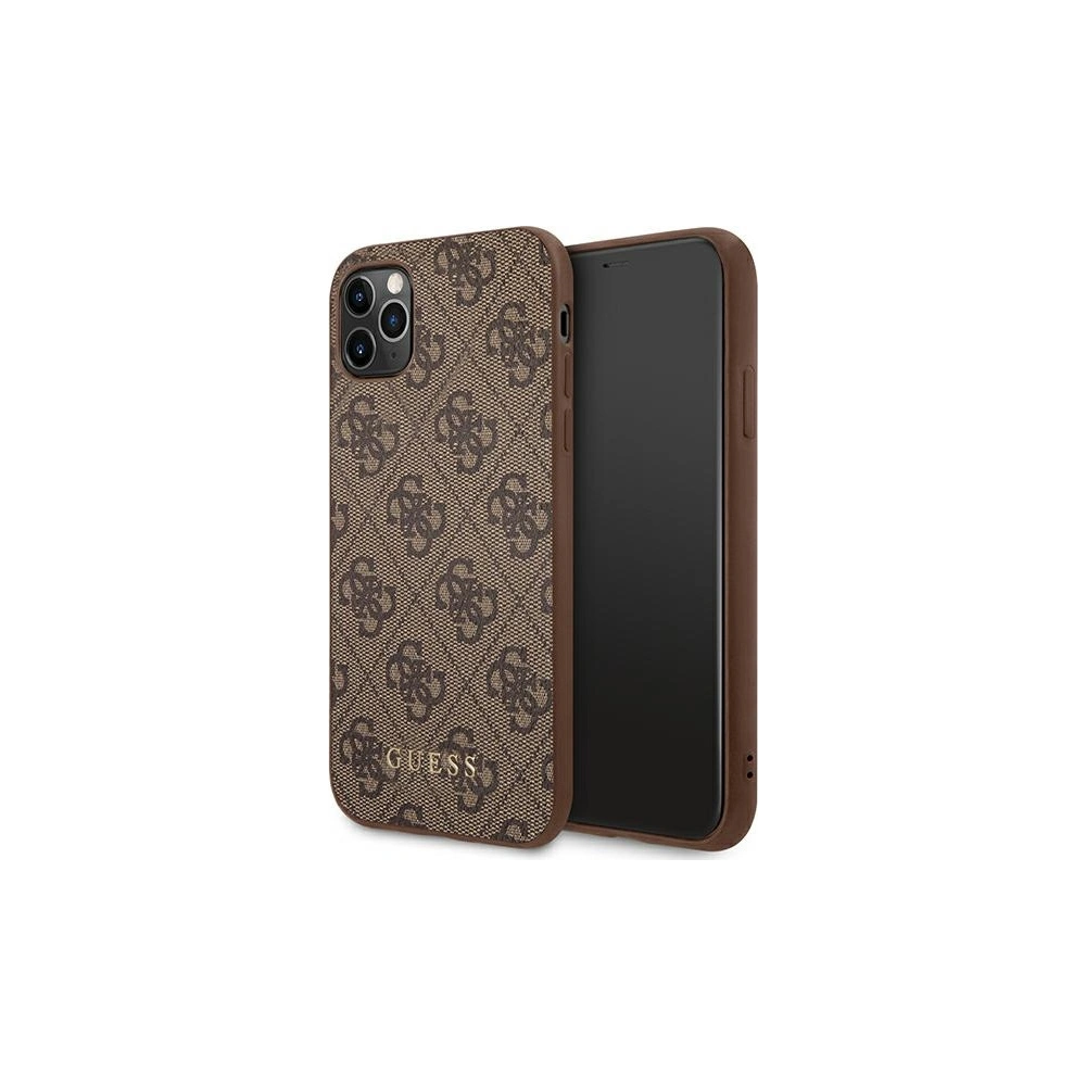 Hurtownia GSM - Etui Guess GUHCN65G4GFBR Apple iPhone 11 Pro Max hnědý/brown tvrdý obal 4G Metal Gold Logo - GUE1831BR - {ean13} - Hurt