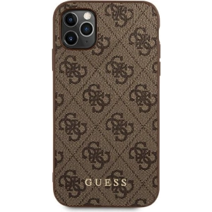 Hurtownia GSM - Etui Guess GUHCN65G4GFBR Apple iPhone 11 Pro Max brązowy/brown hard case 4G Metal Gold Logo - GUE1831BR - {ean13} - Hurt