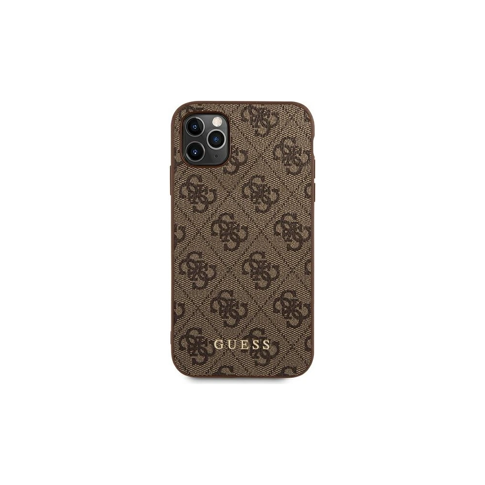 Hurtownia GSM - Etui Guess GUHCN65G4GFBR Apple iPhone 11 Pro Max hnědý/brown tvrdý obal 4G Metal Gold Logo - GUE1831BR - {ean13} - Hurt