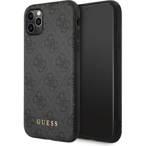 Hurtownia GSM - Etui Guess GUHCN65G4GFGR Apple iPhone 11 Pro Max szary/grey hard case 4G Metal Gold Logo - GUE1832GRY - {ean13} - Hurt