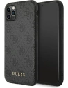 Etui Guess GUHCN65G4GFGR Apple iPhone 11 Pro Max šedý/grey hard case 4G Metal Gold Logo