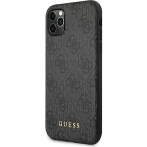 Hurtownia GSM - Etui Guess GUHCN65G4GFGR Apple iPhone 11 Pro Max szary/grey hard case 4G Metal Gold Logo - GUE1832GRY - {ean13} - Hurt