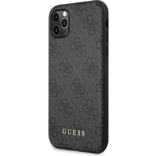 Etui Guess GUHCN65G4GFGR Apple iPhone 11 Pro Max szary/grey hard case 4G Metal Gold Logo