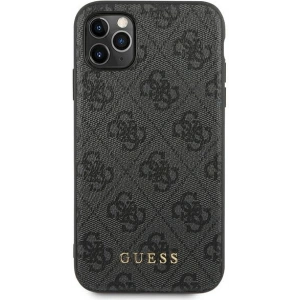 Wholesale Guess GUHCN65G4GFGR Apple iPhone 11 Pro Max grey hard case 4G Metal Gold Logo - GUE1832GRY - {ean13} - Hurt