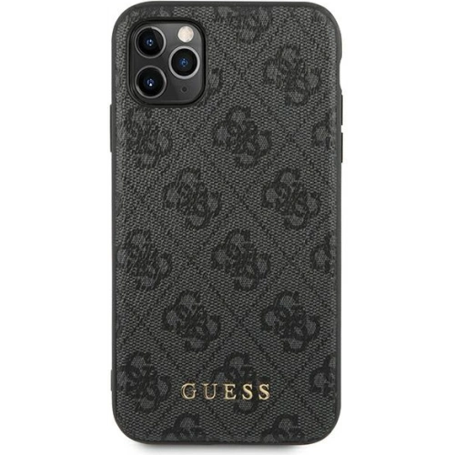 Etui Guess GUHCN65G4GFGR Apple iPhone 11 Pro Max szary/grey hard case 4G Metal Gold Logo