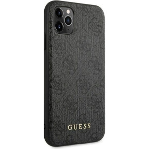Hurtownia GSM - Etui Guess GUHCN65G4GFGR Apple iPhone 11 Pro Max szary/grey hard case 4G Metal Gold Logo - GUE1832GRY - {ean13} - Hurt