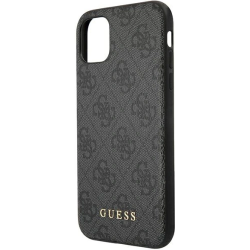 Etui Guess GUHCN65G4GFGR Apple iPhone 11 Pro Max szary/grey hard case 4G Metal Gold Logo