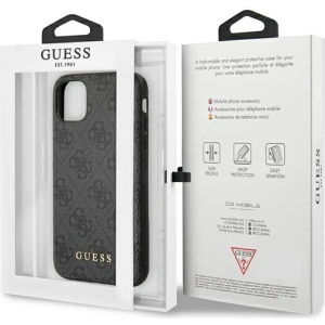 Wholesale Guess GUHCN65G4GFGR Apple iPhone 11 Pro Max grey hard case 4G Metal Gold Logo - GUE1832GRY - {ean13} - Hurt