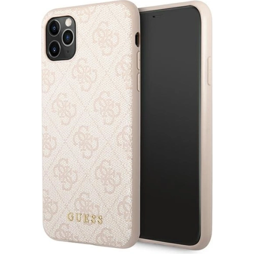 Etui Guess GUHCN65G4GFPI Apple iPhone 11 Pro Max różowy/pink hard case 4G Metal Gold Logo