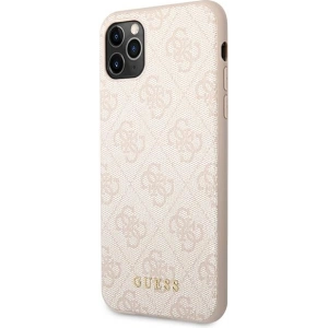 Hurtownia GSM - Etui Guess GUHCN65G4GFPI Apple iPhone 11 Pro Max różowy/pink hard case 4G Metal Gold Logo - GUE1833PNK - {ean13} - Hurt