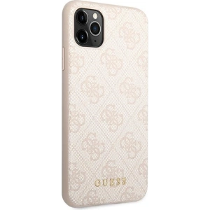 Hurtownia GSM - Etui Guess GUHCN65G4GFPI Apple iPhone 11 Pro Max różowy/pink hard case 4G Metal Gold Logo - GUE1833PNK - {ean13} - Hurt