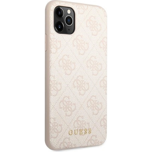 Etui Guess GUHCN65G4GFPI Apple iPhone 11 Pro Max różowy/pink hard case 4G Metal Gold Logo