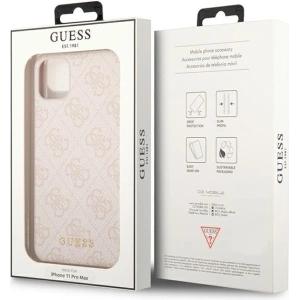 Hurtownia GSM - Etui Guess GUHCN65G4GFPI Apple iPhone 11 Pro Max różowy/pink hard case 4G Metal Gold Logo - GUE1833PNK - {ean13} - Hurt