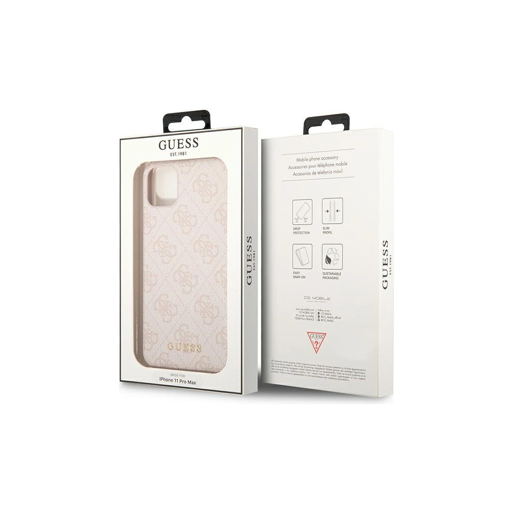 Hurtownia GSM - Etui Guess GUHCN65G4GFPI Apple iPhone 11 Pro Max różowy/pink hard case 4G Metal Gold Logo - GUE1833PNK - {ean13} - Hurt