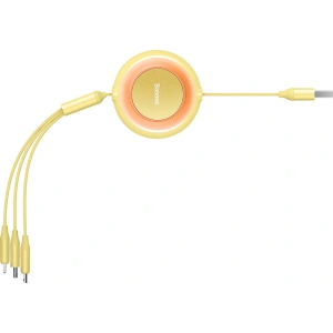 Hurtownia GSM - Kabel Baseus Bright Mirror 2 3w1 USB-A - microUSB + Lightning + USB-C 3.5A 1.1m żółty - BSU3385YEL - {ean13} - Hurt