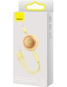 Kabel Baseus Bright Mirror 2 3w1 USB-A - microUSB + Lightning + USB-C 3.5A 1.1m žlutý