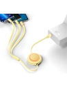 Kabel Baseus Bright Mirror 2 3w1 USB-A - microUSB + Lightning + USB-C 3.5A 1.1m žlutý