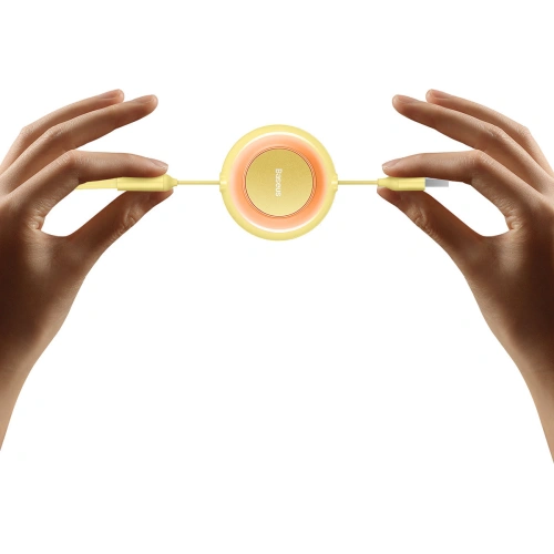 Kabel Baseus Bright Mirror 2 3w1 USB-A - microUSB + Lightning + USB-C 3.5A 1.1m żółty