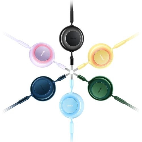 Kabel Baseus Bright Mirror 2 3w1 USB-A - microUSB + Lightning + USB-C 3.5A 1.1m żółty