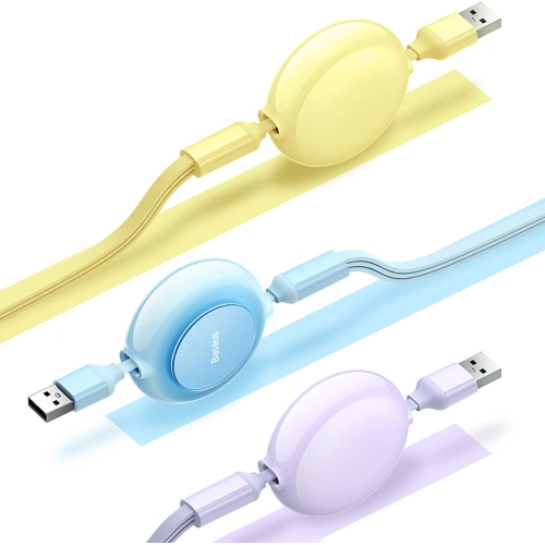 Kabel Baseus Bright Mirror 2 3w1 USB-A - microUSB + Lightning + USB-C 3.5A 1.1m żółty