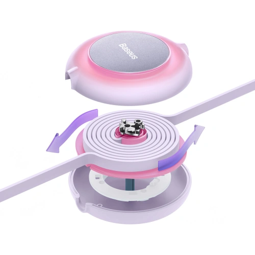 Kabel Baseus Bright Mirror 2 3w1 USB-A - microUSB + Lightning + USB-C 3.5A 1.1m fioletowy