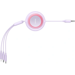 Hurtownia GSM - Kabel Baseus Bright Mirror 2 3w1 USB-A - microUSB + Lightning + USB-C 3.5A 1.1m fioletowy - BSU3386PRP - {ean13} - Hurt