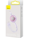 Kabel Baseus Bright Mirror 2 3w1 USB-A - microUSB + Lightning + USB-C 3.5A 1.1m fioletowy