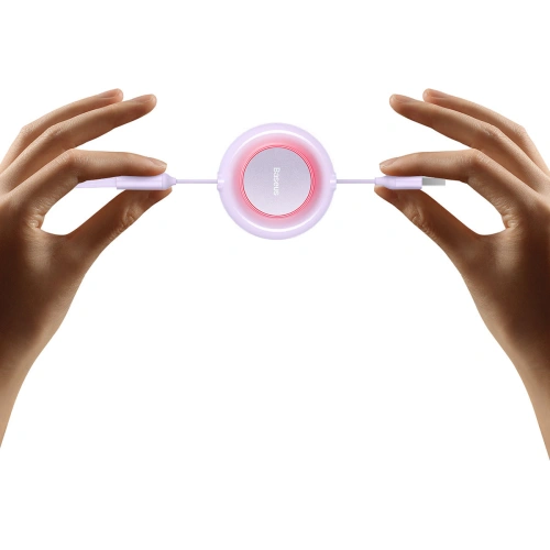 Kabel Baseus Bright Mirror 2 3w1 USB-A - microUSB + Lightning + USB-C 3.5A 1.1m fioletowy