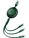 Kabel Baseus Bright Mirror 2 3w1 USB-A - microUSB + Lightning + USB-C 3.5A 1.1m zelený