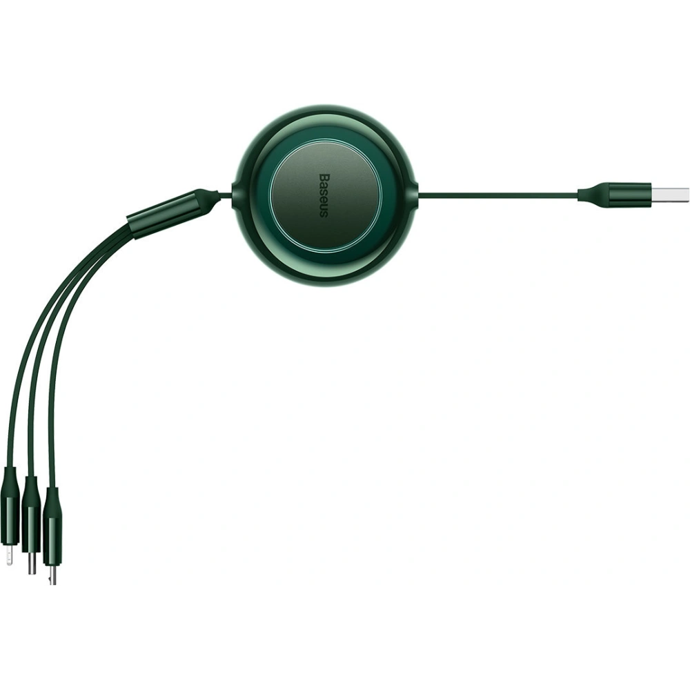 Kabel Baseus Bright Mirror 2 3w1 USB-A - microUSB + Lightning + USB-C 3.5A 1.1m zelený