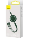 Kabel Baseus Bright Mirror 2 3w1 USB-A - microUSB + Lightning + USB-C 3.5A 1.1m zielony