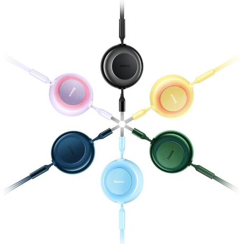 Kabel Baseus Bright Mirror 2 3w1 USB-A - microUSB + Lightning + USB-C 3.5A 1.1m zielony