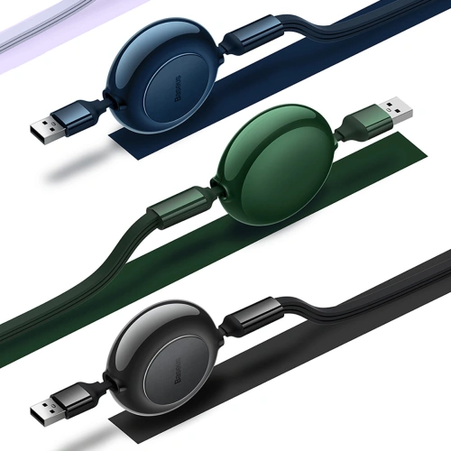 Kabel Baseus Bright Mirror 2 3w1 USB-A - microUSB + Lightning + USB-C 3.5A 1.1m zielony