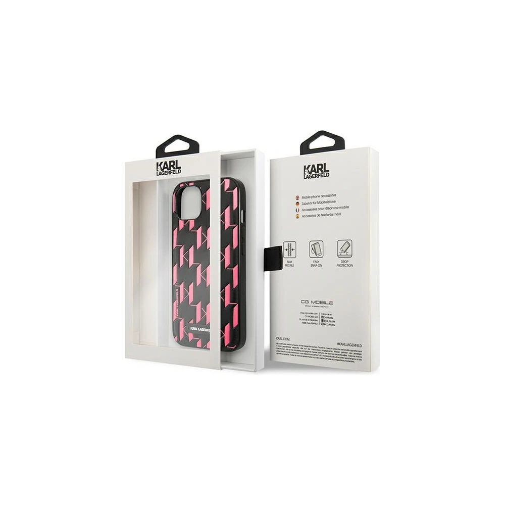 Hurtownia GSM - Etui Karl Lagerfeld KLHCP13SMNMP1P Apple iPhone 13 mini hardcase růžový/pink Monogram Plaque - KLD965PNK - {ean13} - Hurt
