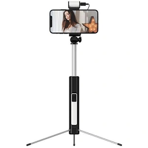 Hurtownia GSM - Kijek pentru selfie Benks Selfie Stick Z07 (cumpărător, stativ, lumini de iluminare) Negru - BKS197BLK - {ean13} - Hurt