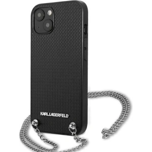 Hurtownia GSM - Etui Karl Lagerfeld KLHCP13SPMK Apple iPhone 13 mini hardcase czarny/black Leather Textured and Chain - KLD966BLK - {ean13} - Hurt