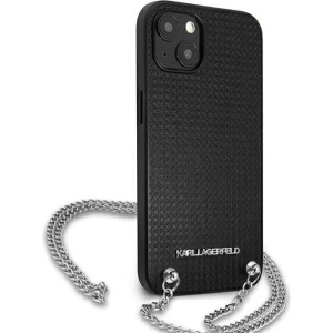 Hurtownia GSM - Etui Karl Lagerfeld KLHCP13SPMK Apple iPhone 13 mini hardcase czarny/black Leather Textured and Chain - KLD966BLK - {ean13} - Hurt