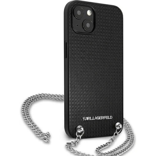 Etui Karl Lagerfeld KLHCP13SPMK Apple iPhone 13 mini hardcase czarny/black Leather Textured and Chain