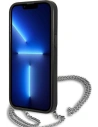 Hurtownia GSM - Etui Karl Lagerfeld KLHCP13SPMK Apple iPhone 13 mini hardcase czarny/black Leather Textured and Chain - KLD966BLK - {ean13} - Hurt