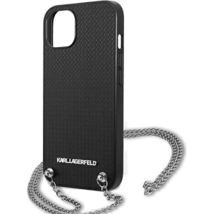 Hurtownia GSM - Etui Karl Lagerfeld KLHCP13SPMK Apple iPhone 13 mini hardcase czarny/black Leather Textured and Chain - KLD966BLK - {ean13} - Hurt