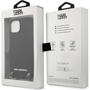 Hurtownia GSM - Etui Karl Lagerfeld KLHCP13SPMK Apple iPhone 13 mini hardcase czarny/black Leather Textured and Chain - KLD966BLK - {ean13} - Hurt