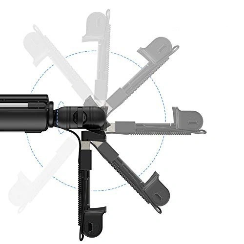 Kijek do selfie Benks Selfie Stick Z07 (selfie stick, statyw, lampy doświetlające) Black