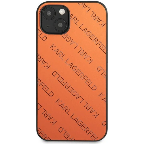 Etui Karl Lagerfeld KLHCP13SPTLO Apple iPhone 13 mini hardcase pomarańczowy/orange Perforated Allover